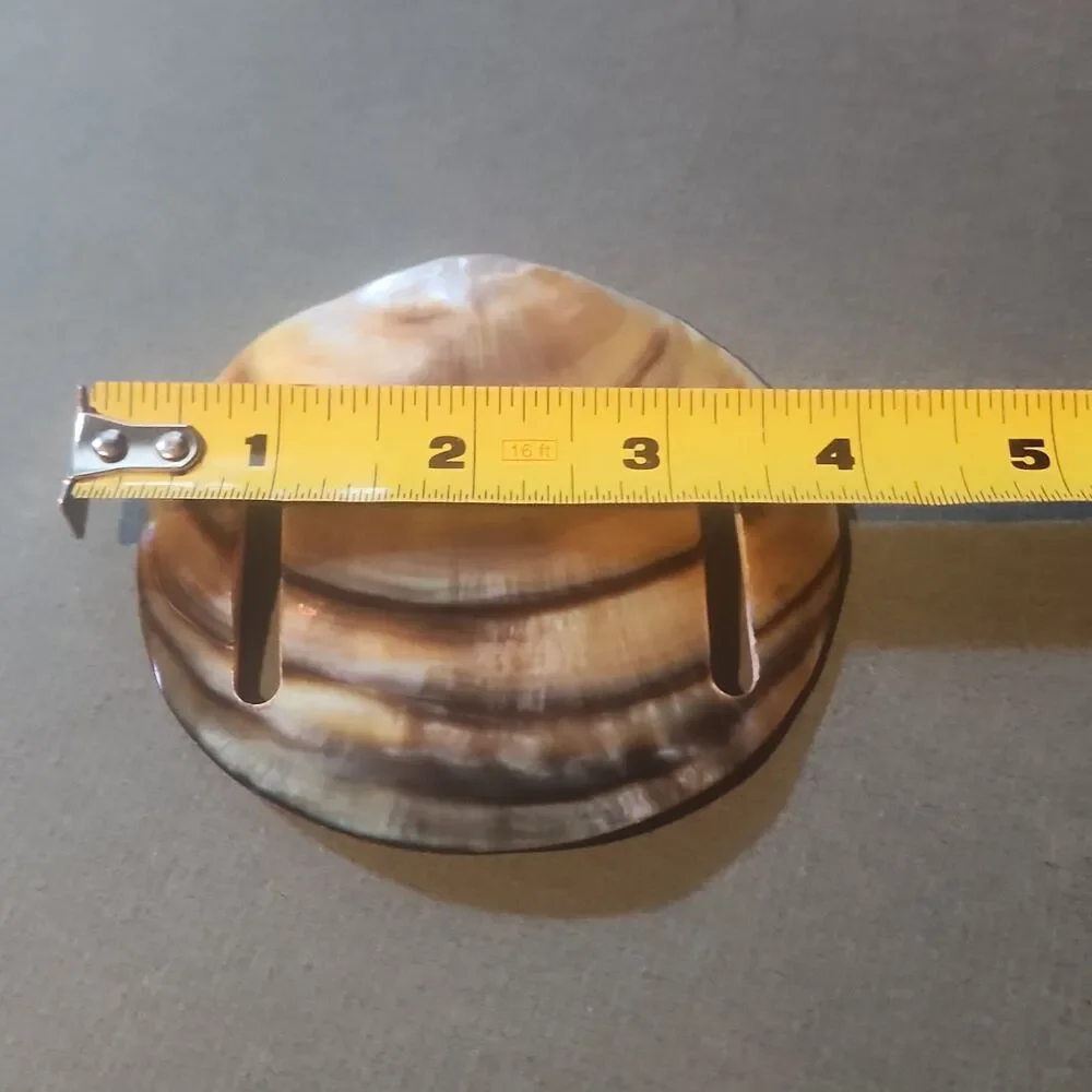 Vintage Mother Of Pearl Slide Belt Buckle Artisan handcrafted 1970's NOS